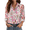 Pink-Floral, variant on Fantaslook Womens Button Down Shirts Boho Floral Printed Long Sleeve Blouses Business Work Shirt Dressy Casual Loose Tops
