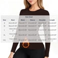 thumbnail image 3 of BXJX Womens Thermal Tops Long Sleeve, Stretchy Crew Neck Slim Fit Layering Shirts Brown Size L, 3 of 6