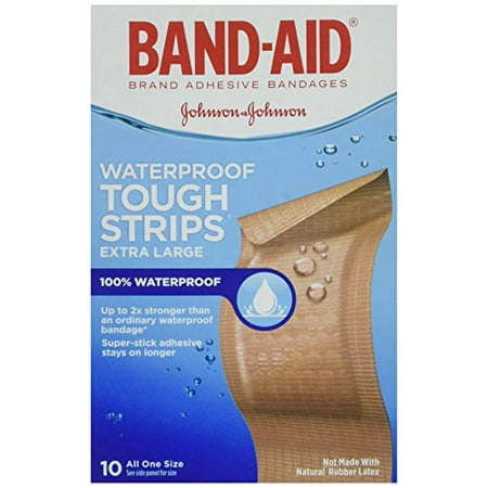 band aid waterproof bandages extra tough strips adhesive ct