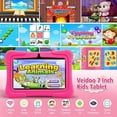thumbnail image 5 of Veidoo Tableta Android para Niños de 7 Pulgadas, Almacenamiento RAM de 2 GB y 32 GB, Tableta de Aprendizaje para Niños, Parental, Tableta para Niños Pequeños con Funda de Silicona (Rosa), 5 of 5