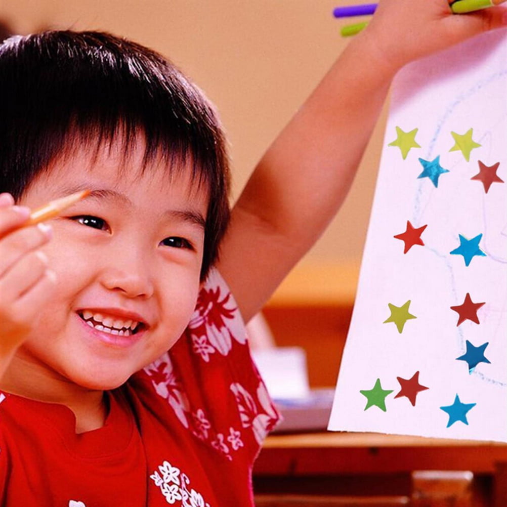 880Pcs Star Shapes Stickers Labels For School Kids Teacher Reward DIY Craft 