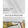 thumbnail image 6 of 4th of July RV Awning Sun Shade Screen 9'X7' American Flag Fireworks Mesh Sunscreen Patriotic Star Stripes Awning Shade Screen with Zipper UV Blocker Completed Kits for RV Motorhome Camper, 6 of 7