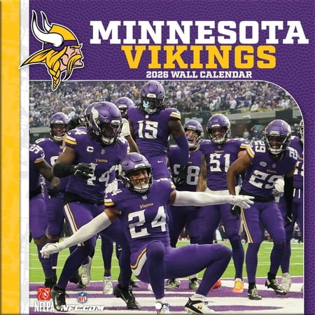Turner Licensing NFL Minnesota Vikings 2026 Mini Wall Calendar 7 X 7 12-Month Calendar with Stapled Binding