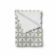 thumbnail image 2 of Abstract Soft Flannel Fleece Throw Blanket, Repeating Circles Retro Style Composition of Geometrical Rhombus Like Motifs, Cozy Plush for Indoor and Outdoor Use, 50" x 70", Ivory Dimgray, by Ambesonne, 2 of 6