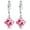 Pink, variant on Crystal Drop Dangle Earrings s925 Sterling Silver Cubic Zirconia Square Shape Jewelry For Women