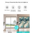 thumbnail image 4 of Window Privacy Film Coastal Beach Tree Stained Glass Window Film Decorative Sun Block Window Cover Vintage Tropical Palm Plant Window Clings Static Adhesive Sticker for Bathroom 17.7"x39.3", 4 of 7