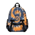 thumbnail image 3 of Orange Blue Tie Dye Mandala Pattern Backpack for School,Cute School Bag,Schoolbag with Adjustable Shoulder Straps & Padded Back,15.25"x11.5"x5.25", 3 of 5