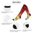 thumbnail image 5 of Picia Red Gold Glitter Printed Sports Compression Socks - 15-20mmHg Graduated Compression, High-Performance Soft and Breathable Socks for Men and Women, 5 of 5