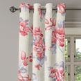 thumbnail image 3 of Ambesonne Nature Grommet Curtain, Traditional Oriental Roses, 50"x120", Dark Pink Taupe Grey, 3 of 5