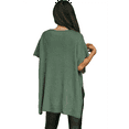 thumbnail image 3 of Women'S Loose Dropped Shoulder Short Sleeve Pullover Sweater Green M, 3 of 9