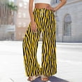 thumbnail image 6 of Roncen Women's Printed Wide Leg Pants - Casual Elastic Waist Trousers with DNatural​​string, Side Slits & Pockets, 6 of 8