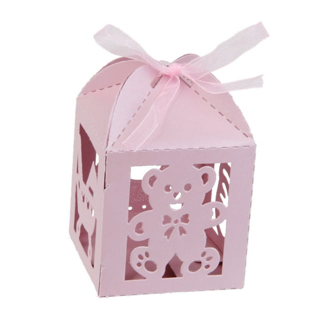 12 cajas de regalo con forma de oso para bodas, regalos para baby shower.