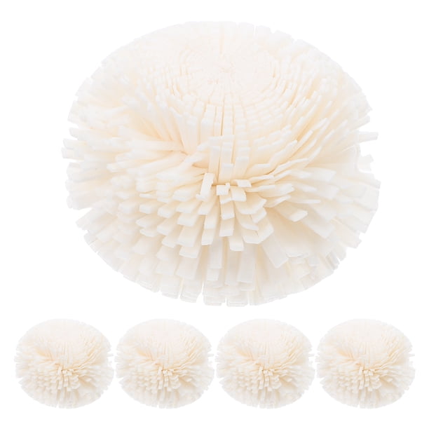 Difusor de flores (5 unidades): difusor de aromas florales para el hogar, con aceite esencial de crisantemo artificial, flores de papel de arroz para aromaterapia.
