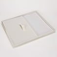 thumbnail image 6 of Household Essentials Large Storage Box with Lid, Poly-Cotton Canvas, Fully-Removable Lid, Front Handle, Solid Sides, Stackable, Foldable for Storage, Perfect fit for Standard Shelving, Natural, 6 of 7