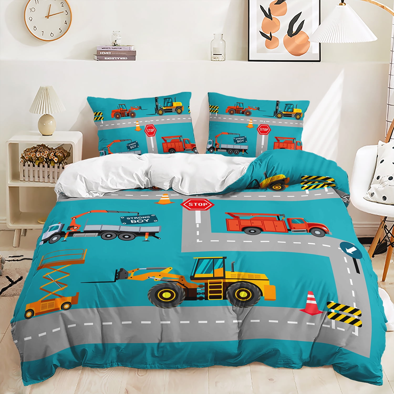 Hosima 3piece 3D Digital Printing Duvet Cover Full Size Multi Element