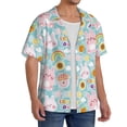 thumbnail image 2 of Logiee Love You Rabbit Print Men's Button Down Shirts Short Sleeve, Summer Beach Shirts,Vacation Wedding Shirts,Men's Casual Button-Down Shirts with Pocket-3X-Large, 2 of 5