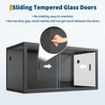 thumbnail image 3 of 120 gal Bearded Dragon Tank 4 ft x2 ft x2 ft Reptile Terrarium Enclosure with Sliding Glass Doors, Snake Enclosure Heavy Duty Top Screen Ventilation, Easy to Assemble Black, 3 of 8
