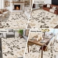 thumbnail image 5 of Brown Beige Botanical Area Rugs 8'x10', Small Throw Rugs for Living Room Patio, Rustic Country Spring Floral Summer Leaf Indoor Outdoor Rug Non-Slip Low Pile Carpet Runner Reversible Floor Mats, 5 of 8