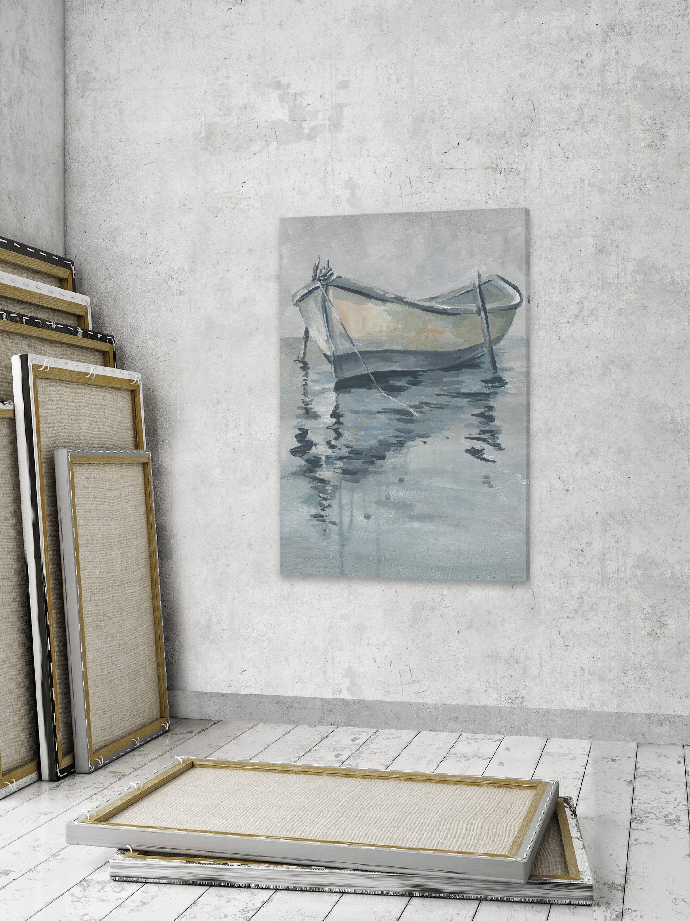 Parvez Taj Gloomy Boat Canvas Wall Art