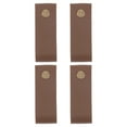 thumbnail image 1 of 4 Pcs Boutons de Tiroir de Meuble Garde-Robe Armoire Armoire Porte Poignées en Cuir, 1 of 9