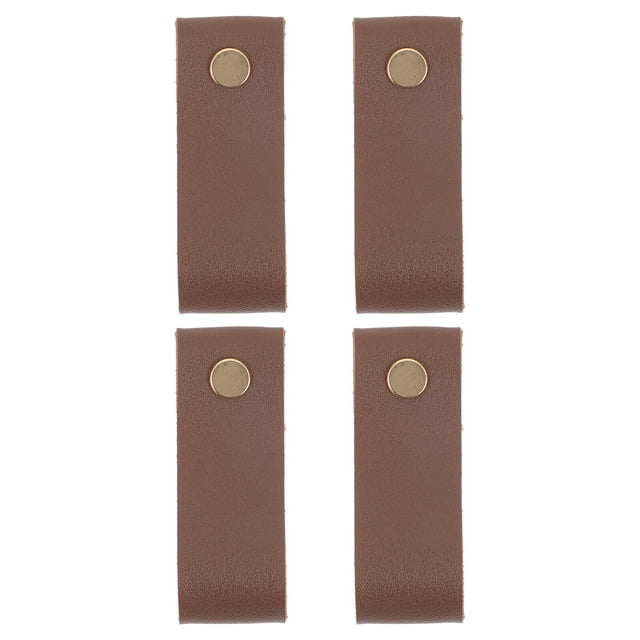 4 Pcs Boutons de Tiroir de Meuble Garde-Robe Armoire Armoire Porte Poignées en Cuir