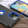 thumbnail image 5 of NIFFPD iPhone 13 Pro Max Case with Screen Protector, Heavy Duty Hard Shockproof Protective Phone Case for iPhone 13 Pro Max 6.7" Dark Blue+Blue, 5 of 5