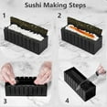 thumbnail image 3 of Kit para hacer sushi de 10 piezas, juego de herramientas de plástico premium para sushi, formas de molde para rollo de arroz de sushi, herramienta de sushi DIY para principiantes en el hogar, 3 of 5