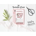 thumbnail image 3 of Darling Souvenir Pink Birthday Invitation Card Printable Fill or Write In Blank Invites Party Supplies Pack Of 28 5 x 7 Inches, 3 of 5