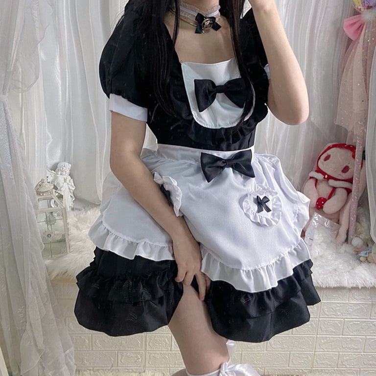 Fesfesfes Women Lolita Maid Servant Cosplay Dress Y2K Animation Show Outfit  Sets Teen Girls Dress Suits,Clearance - Walmart.com