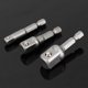 thumbnail image 3 of 3pcs Drill Socket Adaptor Hex Drive To 1/4" 3/8" 1/2" Drive Impact Driver, 3 of 3