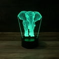 thumbnail image 4 of 3D Animal Elephant Desk Light - 7 Color LED Lamp Base with USB or Battery and Touch control Rotating Fade or Solid Color mode. Makes a perfect Nightlight for Kids or Unique Gift for any age., 4 of 6