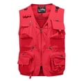 thumbnail image 2 of GrmtClth Mens Utility Fishing Vest 2026 Hunting Multiple Pockets Sleeveless Jacket Casual Breathable Outdoor Waistcoat Lightweight Clothes Red L, 2 of 8
