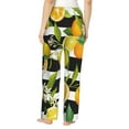 thumbnail image 3 of Junzan Orange And Lemon Women'S Pajama Pants Drawstring Comfy Sleep Bottoms With Pockets, 3 of 9