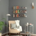 thumbnail image 6 of Wallniture Bali White U Shape Floating Shelves for Wall, CD DVD Storage Shelves and Metal Bookshelf Set of 6, 6 of 8
