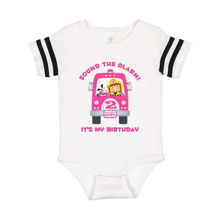 

Inktastic Fire Truck Girl 2nd Birthday Gift Baby Girl Bodysuit