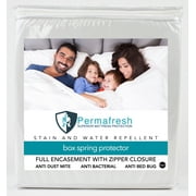 Permafresh Antibacterial and Water Resistant Box Spring Protector, King