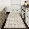 thumbnail image 3 of ReaLife Machine Washable Rug - Stain Resistant, Non-Shed - Eco-Friendly, Padded, Family & Pet Friendly - Made from Premium Recycled Fibers - Bryn Vintage Distressed - Ivory BG Seafoam - 2'6" x 6', 3 of 6
