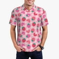 thumbnail image 5 of Wukai Haear Strawberry Men’s Polo Shirts,Quick-Dry Athletic Shirt,Classic Fit Shirts-Medium, 5 of 8