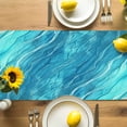 thumbnail image 4 of Table Runner Ocean Wave Table Decoration for Kitchen Dinning Ombre Turquoise Beach Table Decoration for Indoor Outdoor Party Wedding Decor 13x90inch, 4 of 7