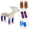 thumbnail image 2 of Lubelski 4Pcs/Set Winter Pet Dog Leg Socks Zebra Leopard Dots Print Non-slip Leg Warmers, 2 of 7