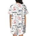 thumbnail image 3 of Bixox Women's Cute Magic Bunny Printed Pajama Set 2 Piece Lounge Set Top and Shorts Soft Pajamas, Shorts with Pockets, 3 of 7