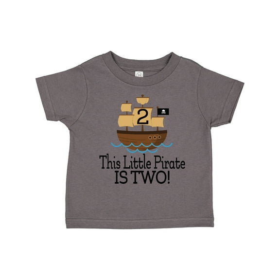 Inktastic Pirate Ship 2nd Birthday Party Boys Toddler T-Shirt