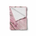 thumbnail image 2 of Nature Soft Flannel Fleece Blanket, Illustration of Spring Tree Branch with Blossoms Sun Beams on Blurred Background, Cozy Plush for Indoor and Outdoor Use, 60" x 80", Pink Fuchsia, by Ambesonne, 2 of 6