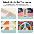 thumbnail image 3 of Peace Sign Travel Portable Square Jewelry Display and Decorative Box with Bracelet Holder - Ideal for Rings, Earrings, Necklaces, Bracelets, and More - Suitable for Girls and Women, 3 of 6