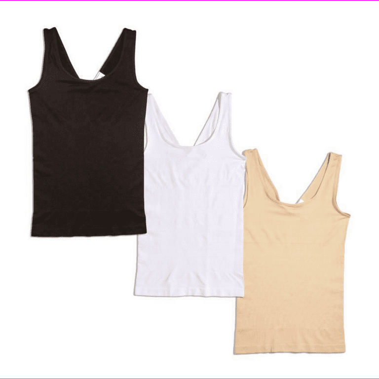 Yummie 3-pack Seamless 2-Way Shaping Tank in Black/Frappe/White, M