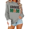 thumbnail image 2 of Zhanying White Sweatshirt Women Solid Color Pullover Raglan Sleeve Tops Plus Size Long Sleeve Beach Vacation Basic Tees, 2 of 4