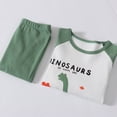 thumbnail image 5 of Gibobby Toddler Boys Pajamas Fall Winter Pajamas Set 2PC Long Sleeve Crewneck Sleepwear Cute Print Pjs For Boys 1t 2t 3t 4t 5t Casual Kids Sleepwear Toddler Boys Clothes,Green,Size 9-10 Years, 5 of 9