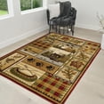 thumbnail image 2 of HR HANDCRAFT RUGS HR Cabin Rug Modern Geometric Design Cabin Rug Abstract, Beige/Multicolor 76 x 101, 2 of 5