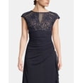 thumbnail image 2 of Betsy Adam Women's Lace Cutout Top Gown Blue Size 6, 2 of 3