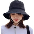 thumbnail image 1 of Sombrero de pescador para el sol para mujer, sombreros de algodón para adolescentes y niñas, gorras de playa flexibles de ala ancha para verano UPF 50+ Ormromra WRHS-198, 1 of 3